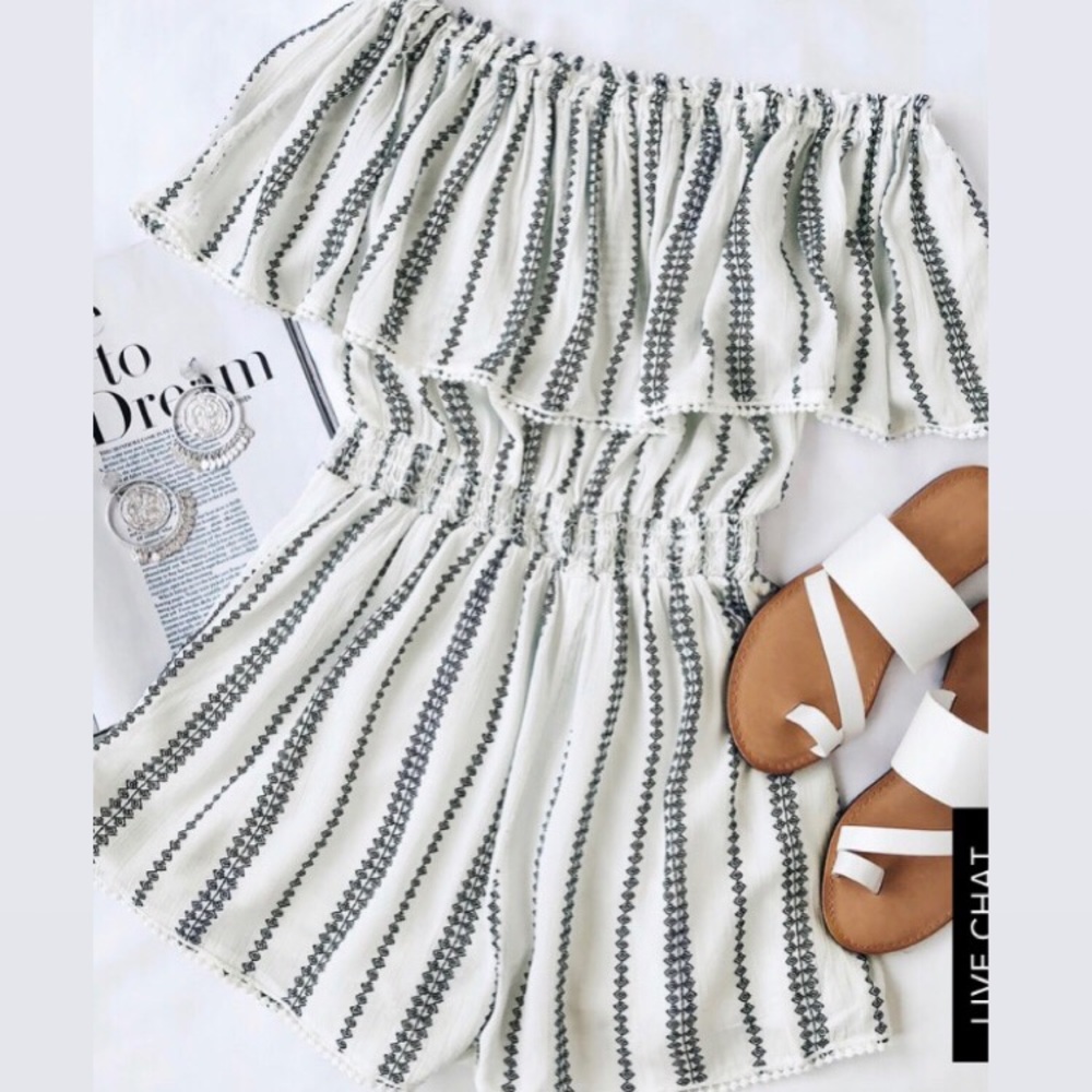 NWOT Off-the-Shoulder Romper